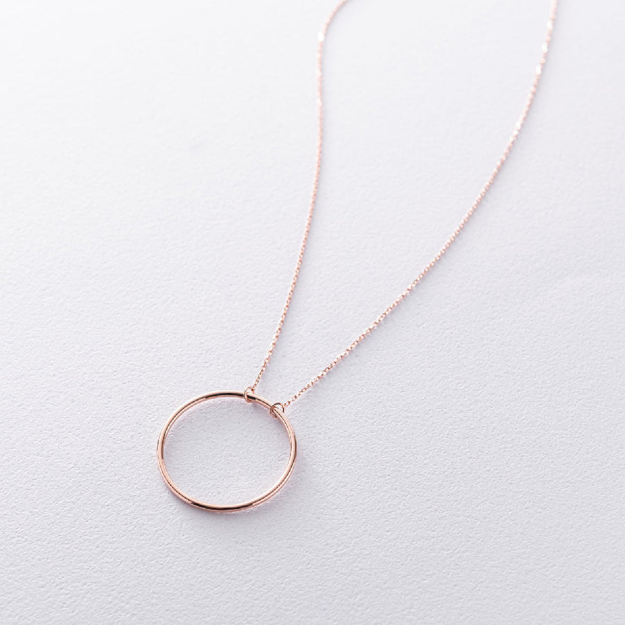 Circle Pendant Choker Necklace 14k Gold Dainty Simple Jewelry