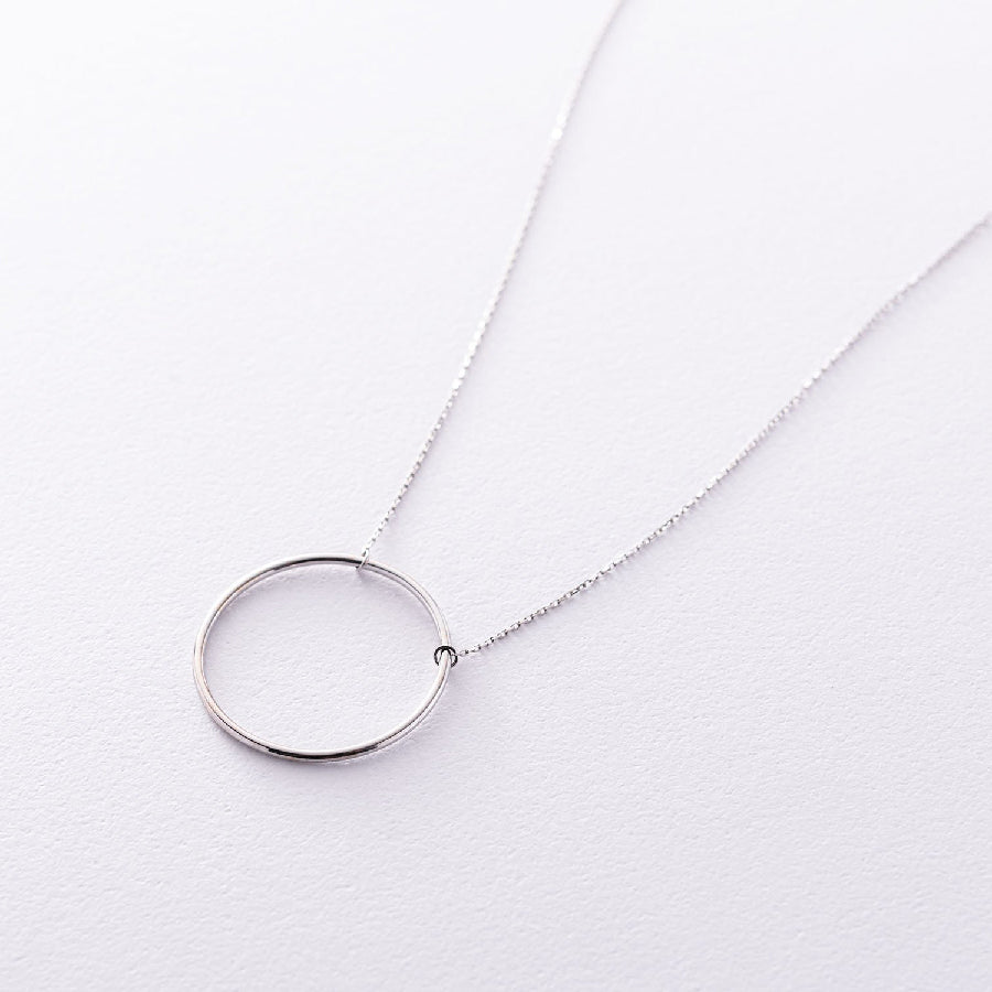 Circle Pendant Choker Necklace 14k Gold Dainty Simple Jewelry