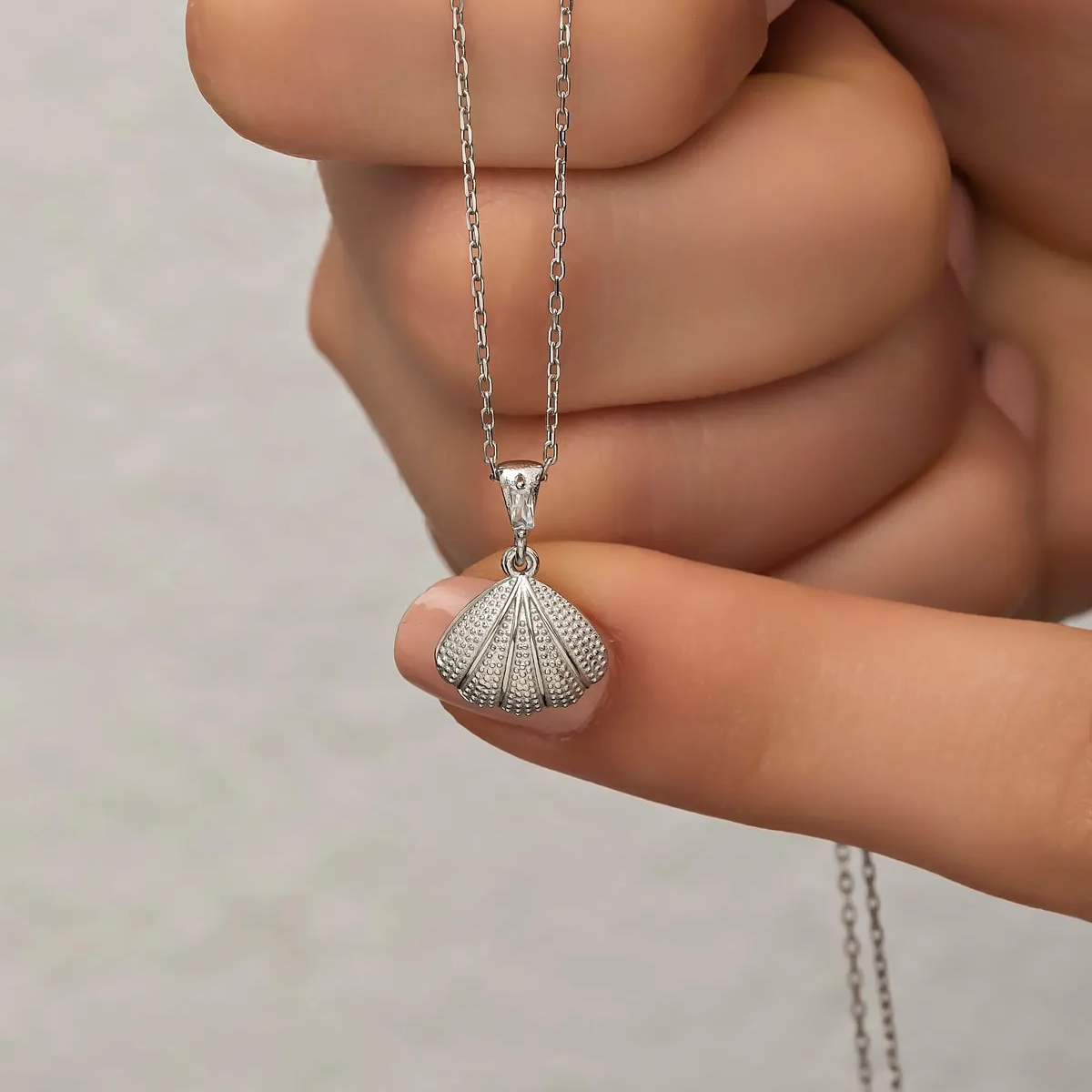 Seashell Locket Necklace with Freshwater Pearl