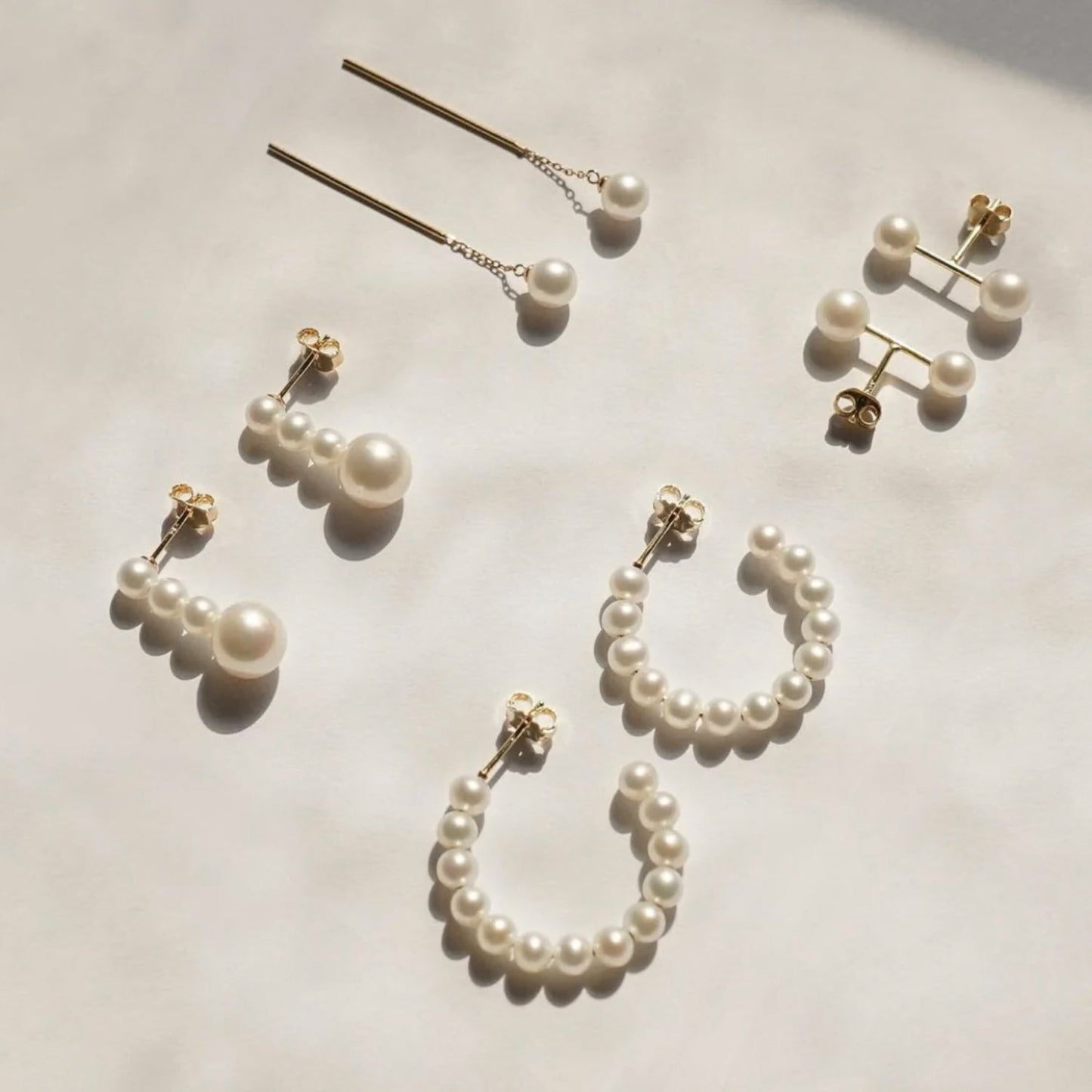 Pearl Necklace Choker with Solitaire CZ Diamond