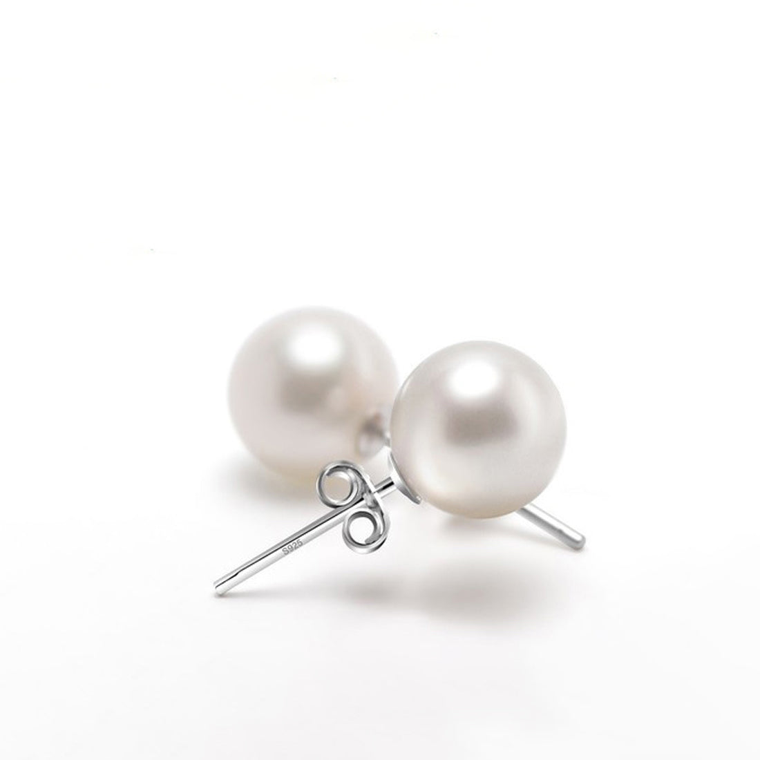 Classic Pearl Studs 925 Sterling Silver 6mm/8mm Ball Earrings