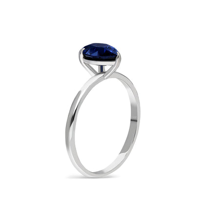 Pear Sapphire Ring 1.58CTW in Solid 14k Gold