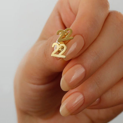 Custom Number Earrings Silver Lucky Numeral Jewelry