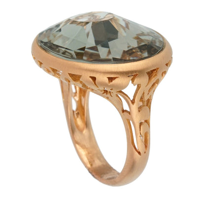 Pothtmellato 10.19 Carat Prasiolite Cocktail 18k Rose Gold Ring Sz 6 1/2