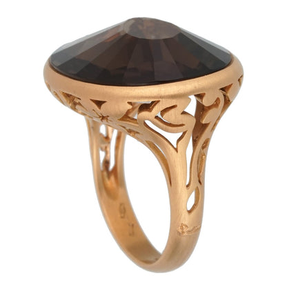 Pothtmellato 10 Carat Smoky Quartz Cocktail Ring Size 7 1/4