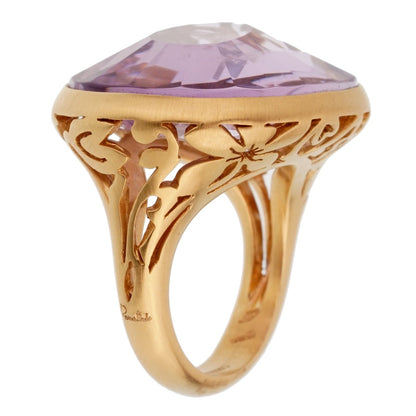 Pothtmellato 10ct Amethyst Cocktail 18k Rose Gold Ring Sz 6