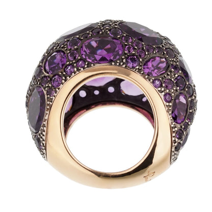 Pothtmellato 12 Carat Amethyst Cocktail Rose Gold Ring Sz 6