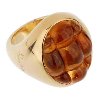 Pothtmellato 16 Carat Citrine Yellow Gold Cocktail Ring Sz 7 1/4