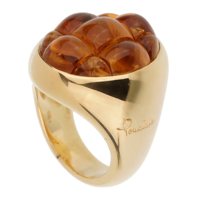 Pothtmellato 16 Carat Citrine Yellow Gold Cocktail Ring Sz 7 1/4