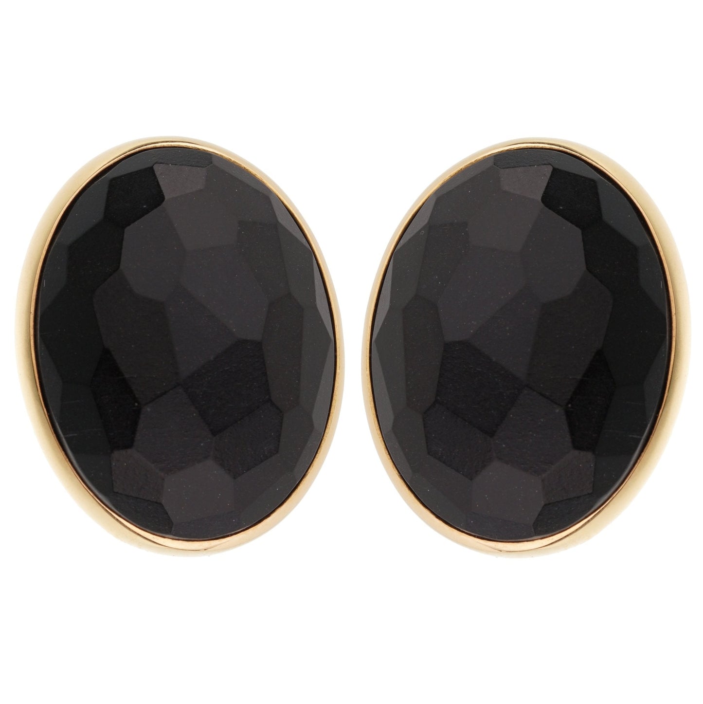 Pothtmellato 17.90ct Black Jet 18k Rose Gold Earrings