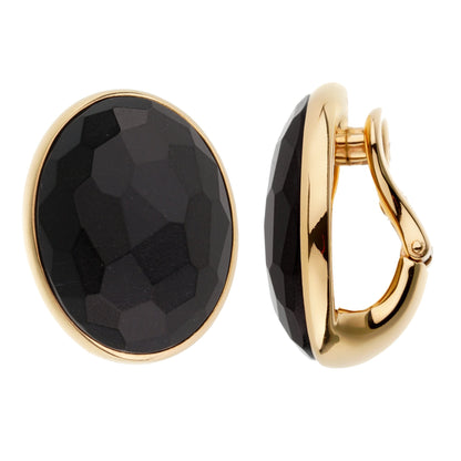 Pothtmellato 17.90ct Black Jet 18k Rose Gold Earrings