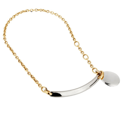 Pothtmellato 18 Karat White Yellow Gold Choker Necklace