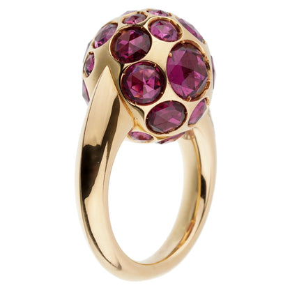 Pothtmellato 8ct Rhodolite Cocktail 18k Rose Gold Ring Sz 7