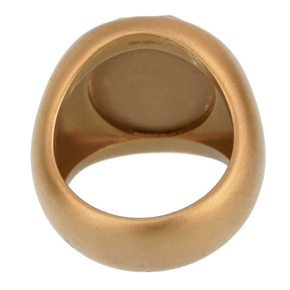 Pothtmellato 9.5 Carat Green Quartz Yellow Gold Cocktail Ring Sz 6.5