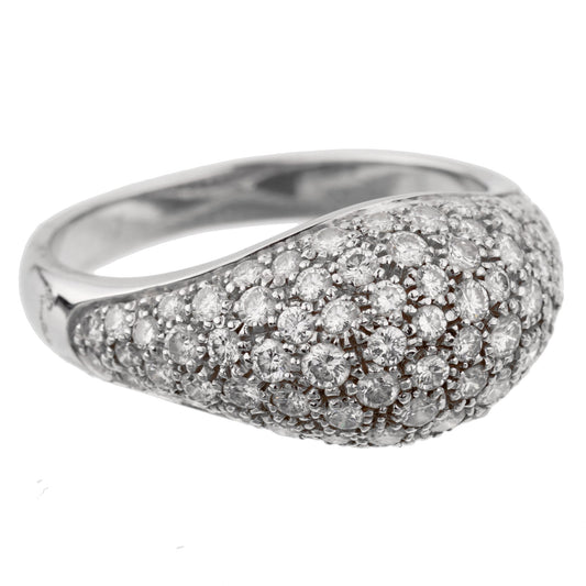 Pothtmellato Bombe Pave Diamond Cocktail Ring Sz 9 1/4