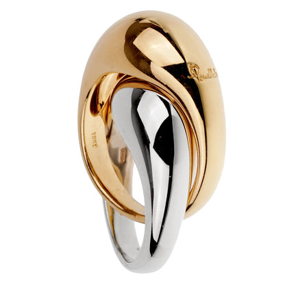 Pothtmellato Bombe White Yellow Gold Cocktail Ring Sz 5