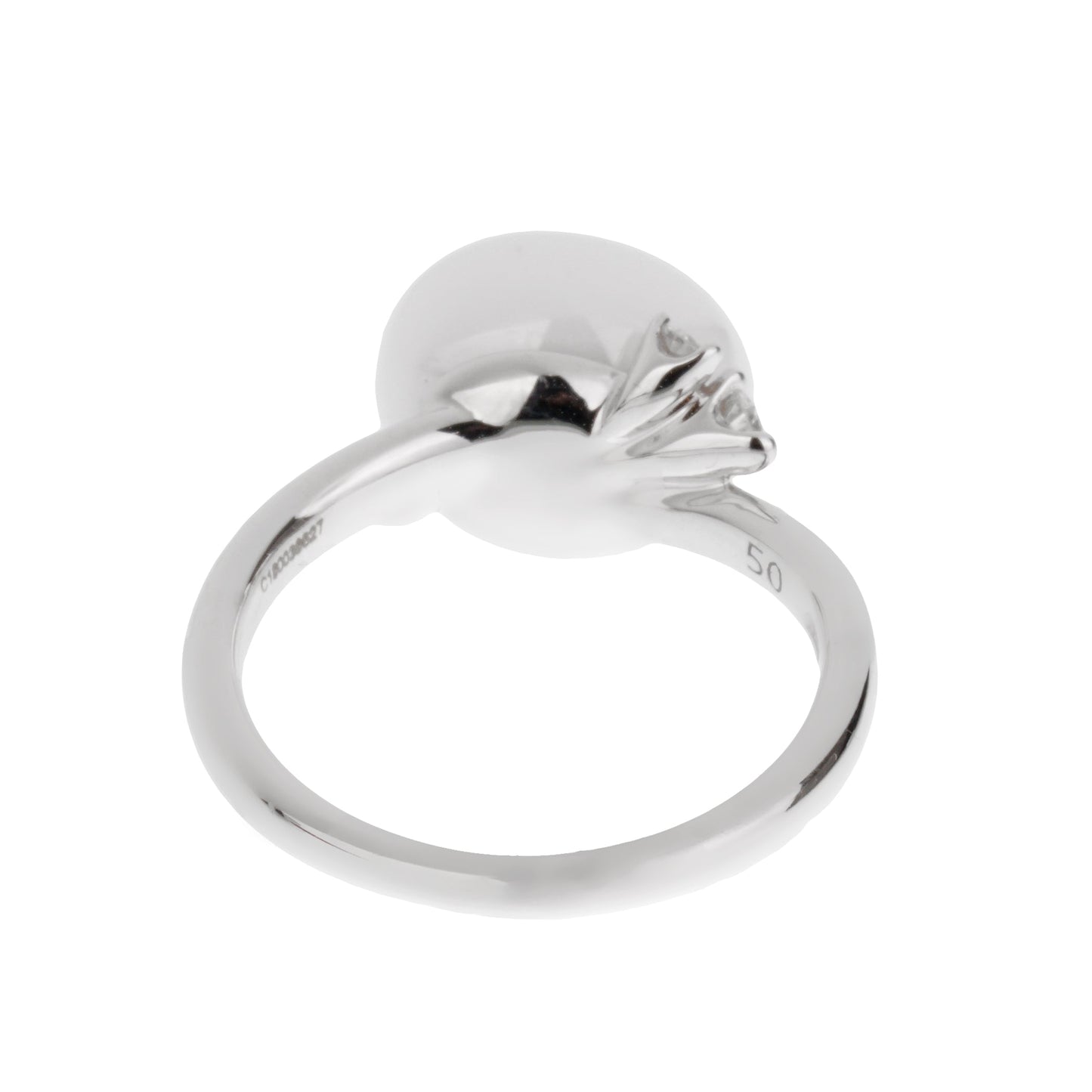 Pothtmellato Capri Agate Diamond 18k White Gold Cocktail Ring