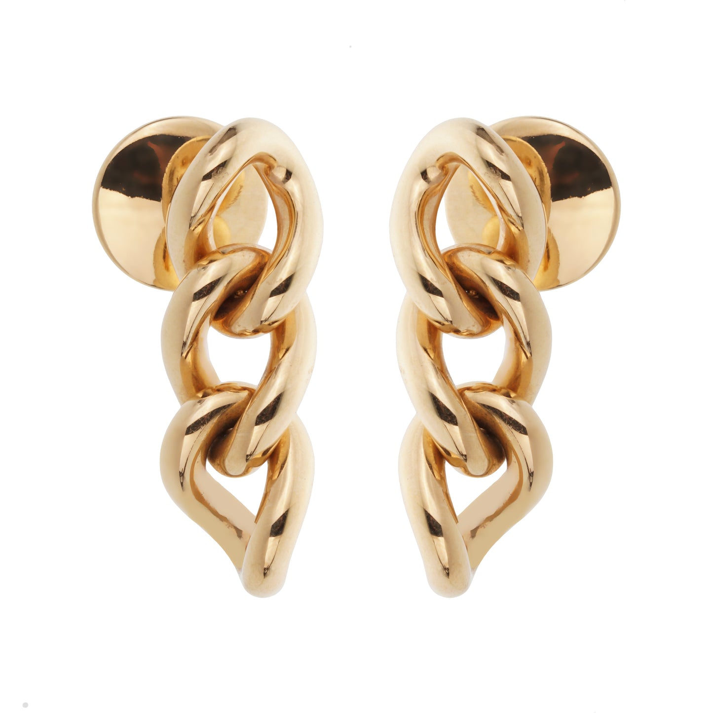 Pothtmellato Catene 18k Rose Gold Chain Link Drop Earrings