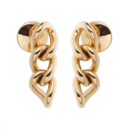 Pothtmellato Catene 18k Rose Gold Chain Link Drop Earrings