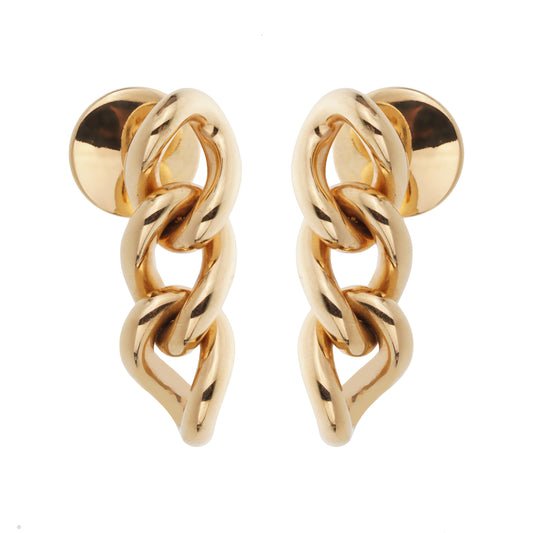 Pothtmellato Catene 18k Rose Gold Chain Link Drop Earrings