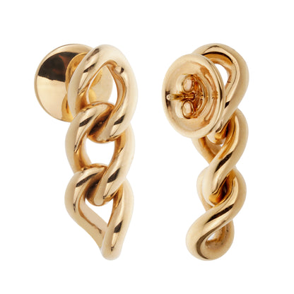 Pothtmellato Catene 18k Rose Gold Chain Link Drop Earrings