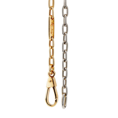Pothtmellato Chain Link Two Tone Gold Necklace
