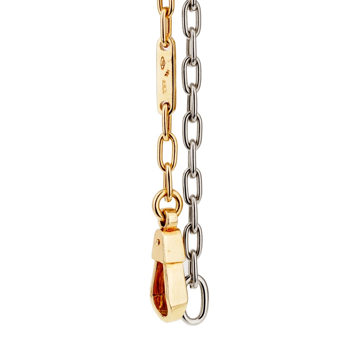 Pothtmellato Chain Link Two Tone Gold Necklace