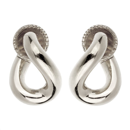 Pothtmellato Chain Link White Gold Hoop Earrings