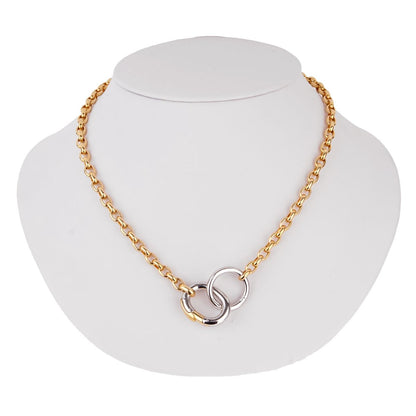 Pothtmellato Chain Link 18k White & Yellow Gold Necklace