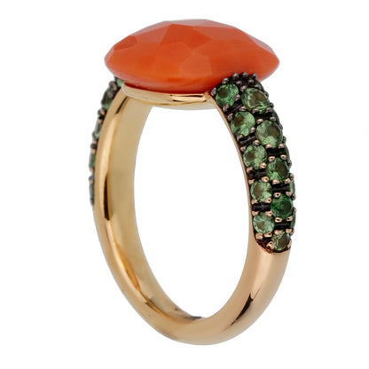 Pothtmellato Coral Cocktail Rose Gold Ring Sz 5 1/2