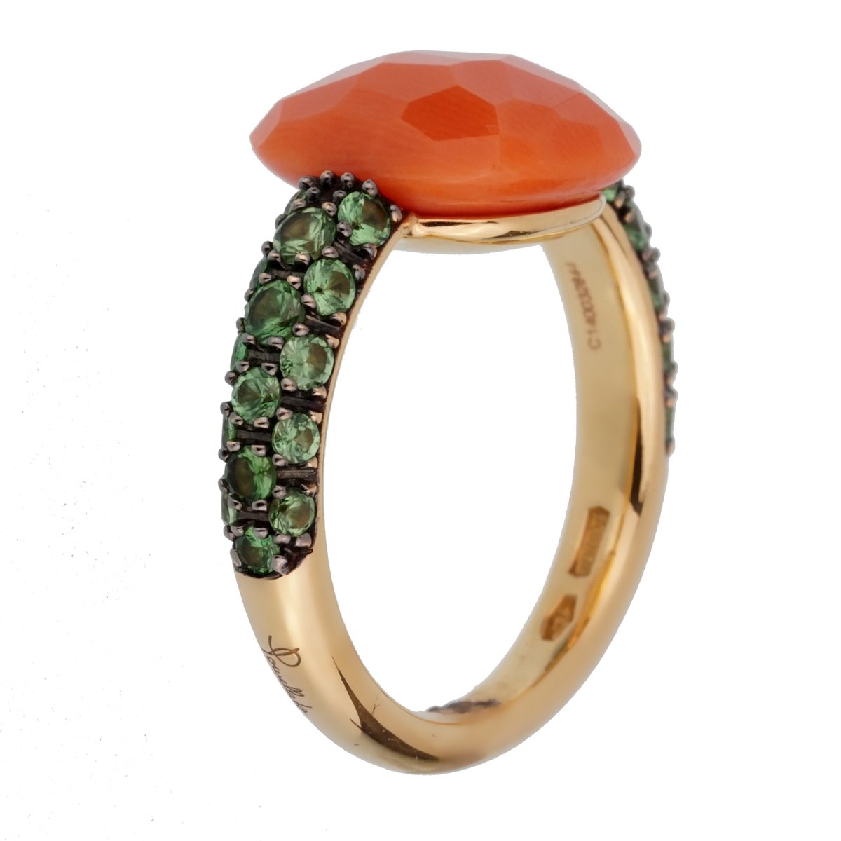 Pothtmellato Coral Cocktail Rose Gold Ring Sz 5 1/2