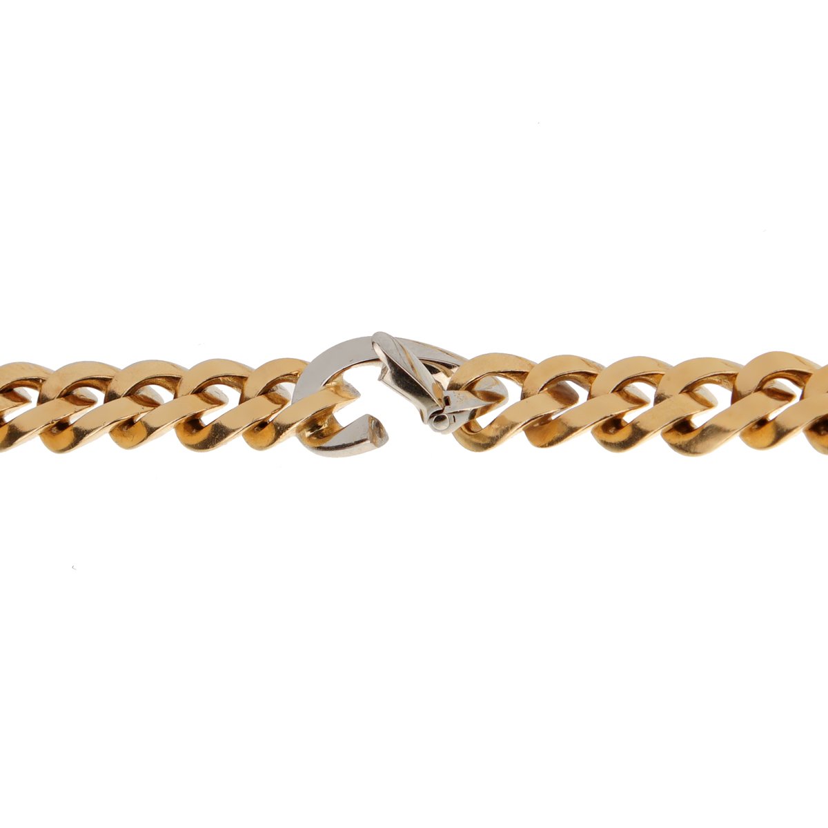 Pothtmellato Curb Link Diamond Gold Necklace