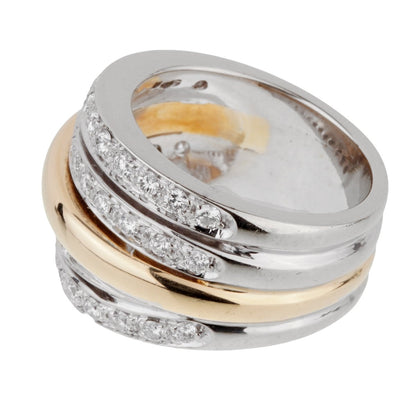 Pothtmellato Diamond Cocktail Gold Ring