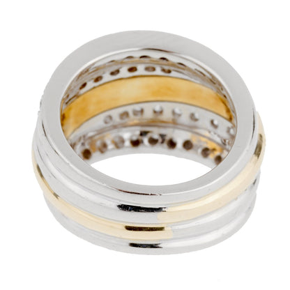 Pothtmellato Diamond Cocktail Gold Ring