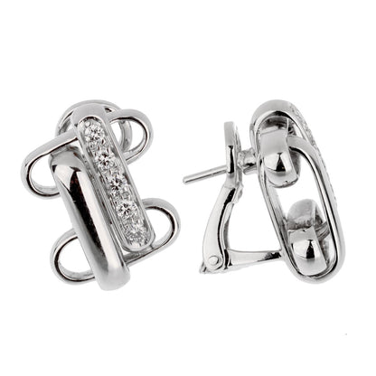 Pothtmellato 18k Diamond White Gold Earrings
