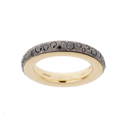 Pothtmellato Iconica Black Diamond 18k Rose Gold Eternity Band Ring