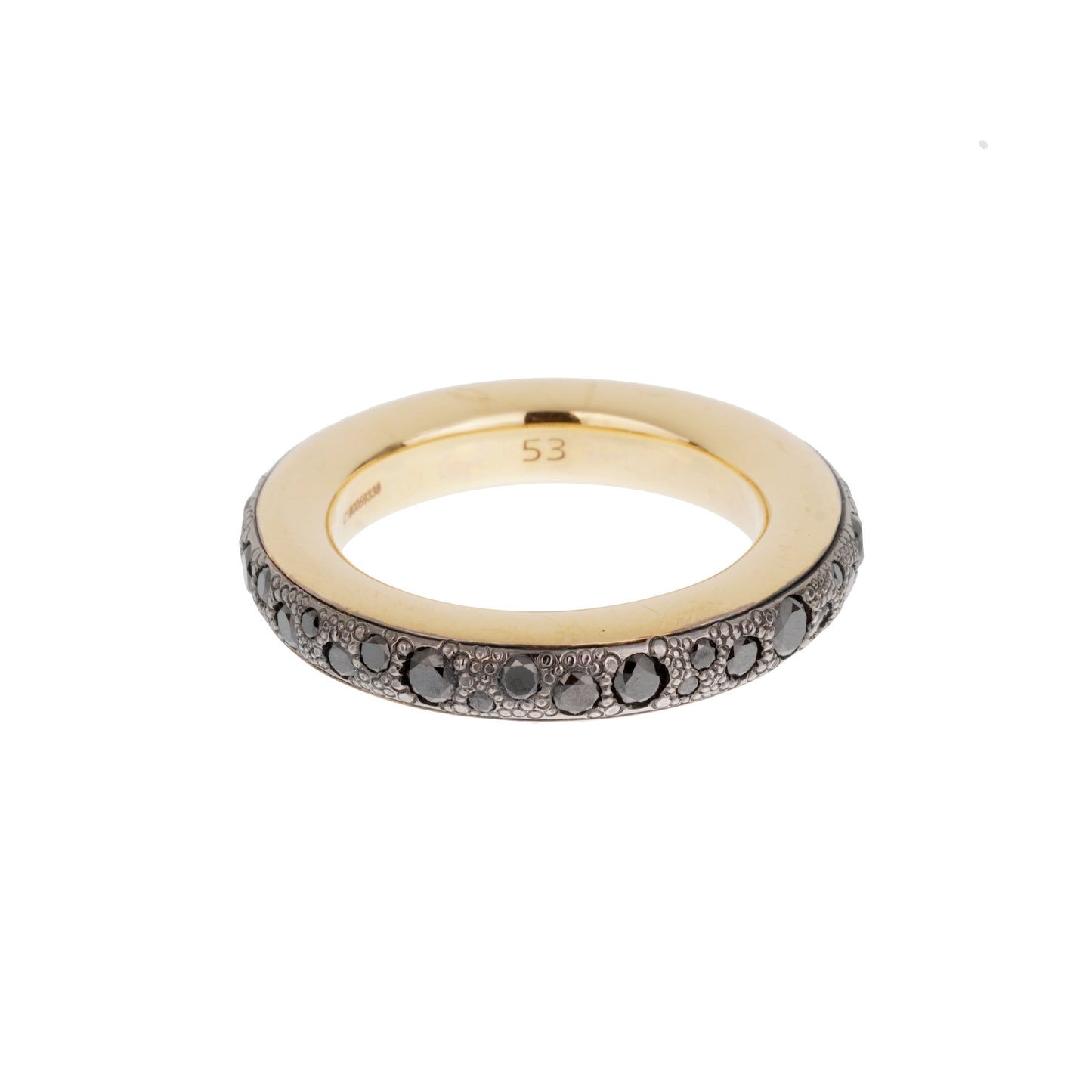 Pothtmellato Iconica Black Diamond 18k Rose Gold Eternity Band Ring