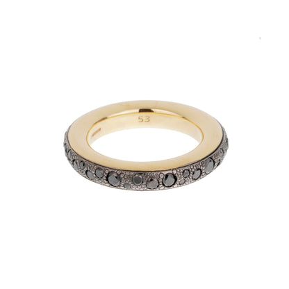 Pothtmellato Iconica Black Diamond 18k Rose Gold Eternity Band Ring