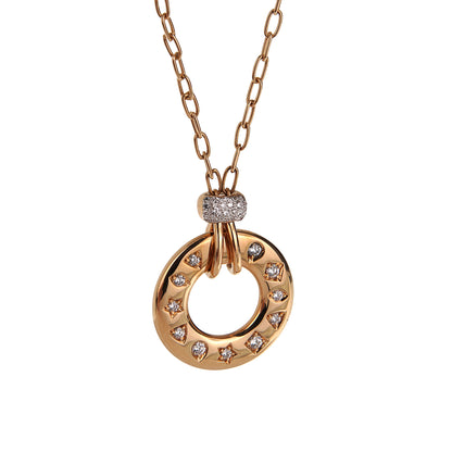 Pothtmellato Iconica Diamond Pendant Necklace 18k Rose Gold