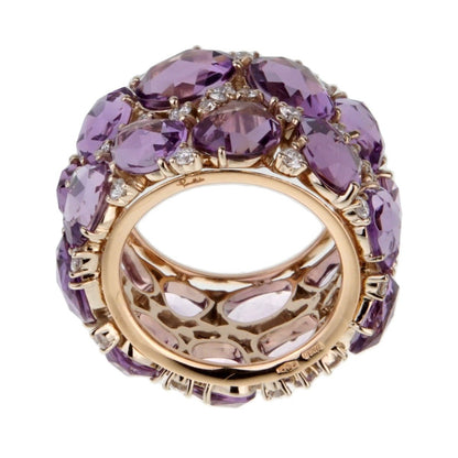 Pothtmellato Lulu Amethyst Diamond Rose Gold Ring