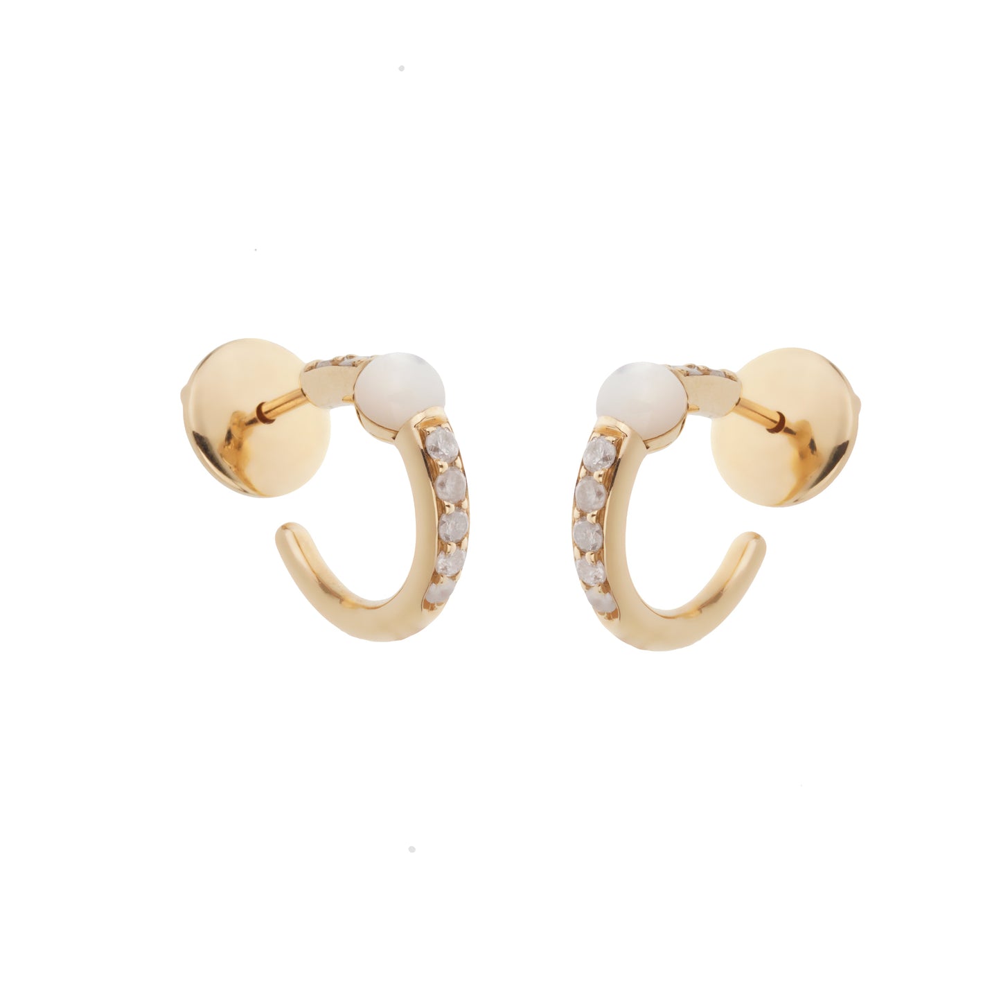 Pothtmellato M'ama Non M'ama 18k Rose Gold Diamond Earrings