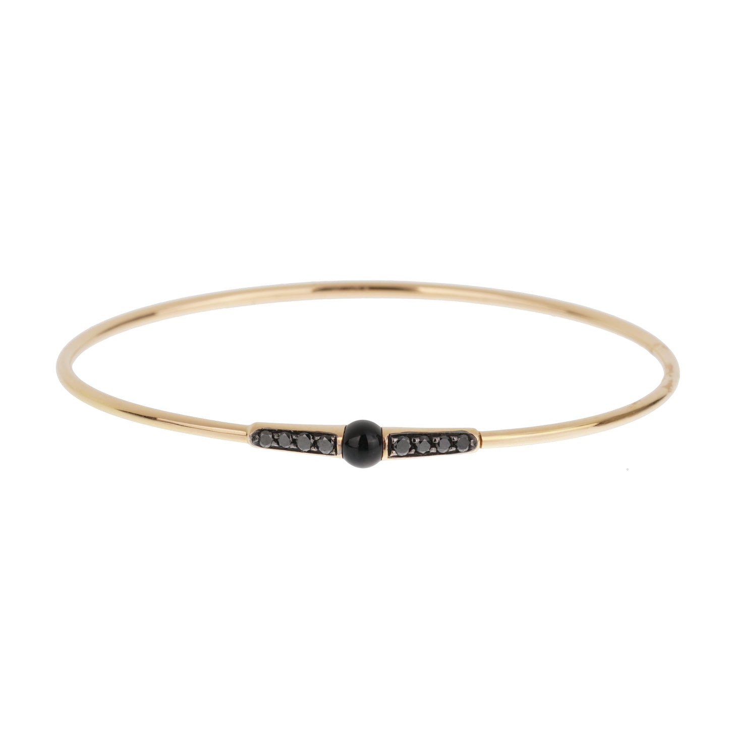 Pothtmellato M'ama Non M'ama 18k Rose Gold Onyx Diamond Bracelet