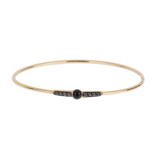 Pothtmellato M'ama Non M'ama 18k Rose Gold Onyx Diamond Bracelet