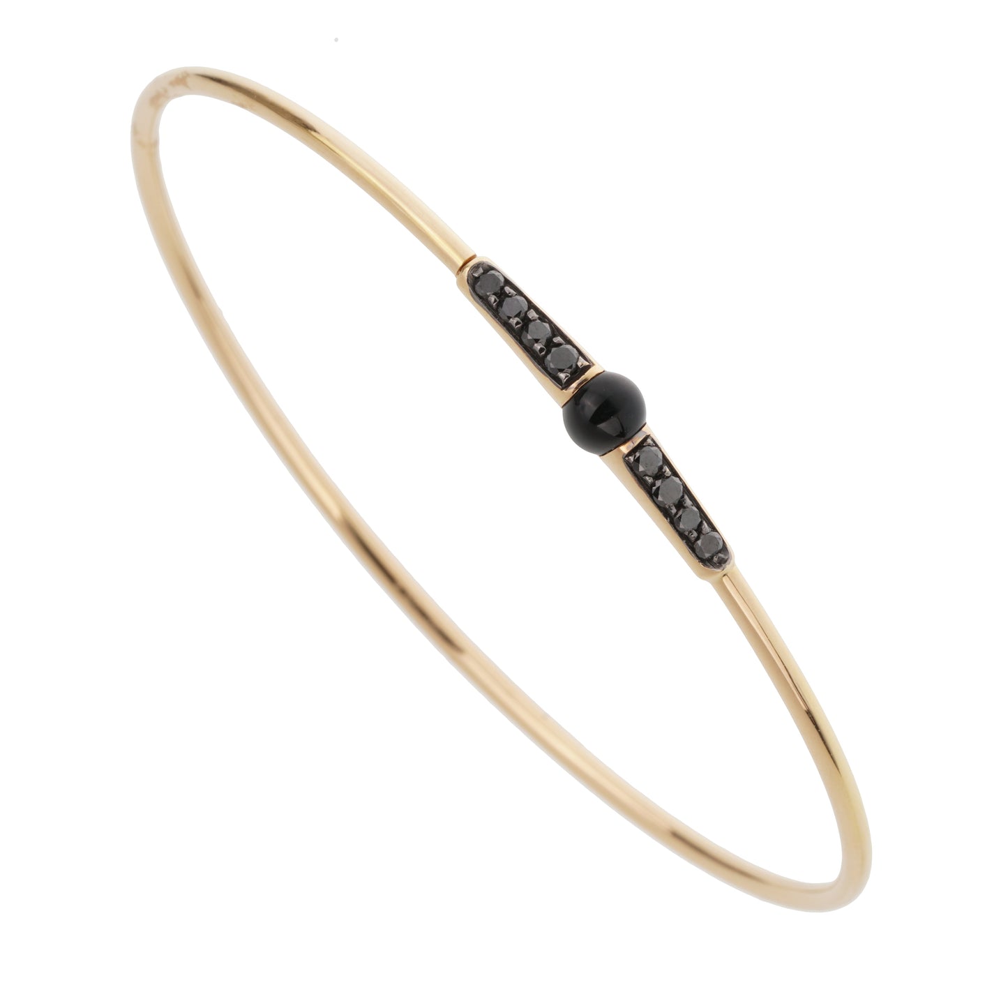 Pothtmellato M'ama Non M'ama 18k Rose Gold Onyx Diamond Bracelet