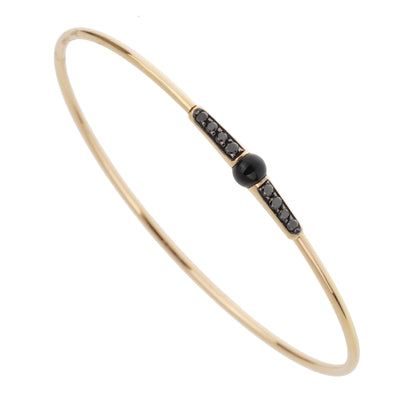 Pothtmellato M'ama Non M'ama 18k Rose Gold Onyx Diamond Bracelet