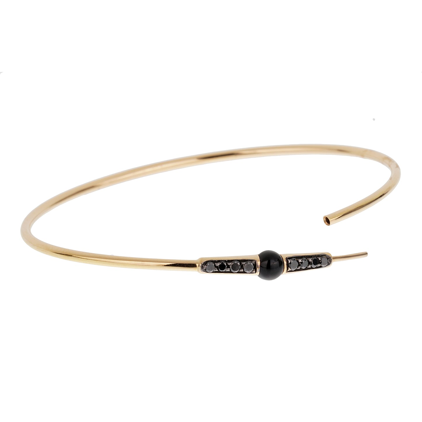 Pothtmellato M'ama Non M'ama 18k Rose Gold Onyx Diamond Bracelet