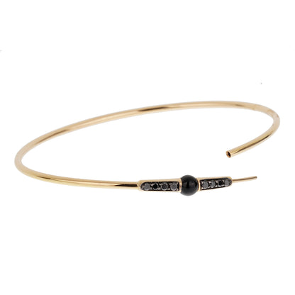 Pothtmellato M'ama Non M'ama 18k Rose Gold Onyx Diamond Bracelet