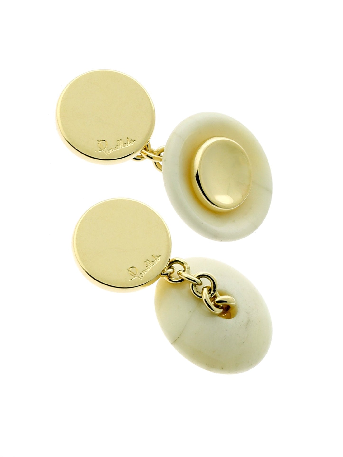 Pothtmellato Marble 18k Yellow Gold Cufflinks