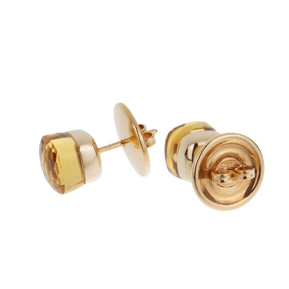 Pothtmellato Nudo Citrine 18k Yellow Gold Stud Earrings
