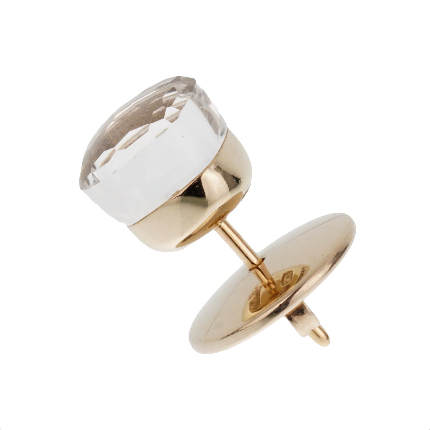 Pothtmellato Nudo Quartz 18k Yellow Gold Stud Earrings